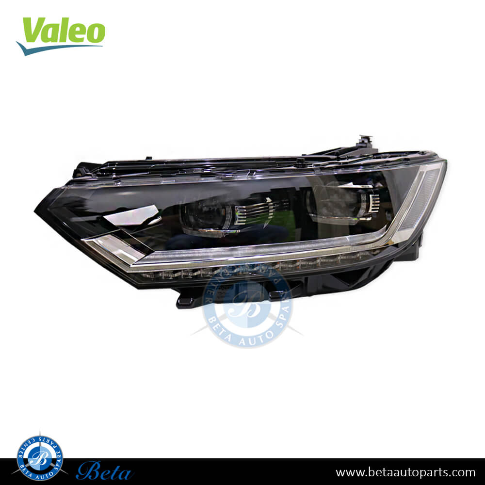 Left Side Headlamp Adaptive LED Europe type for Volkswagen Passat 2015-2019 models, Part Number 3G1941113 / 3G1941113A