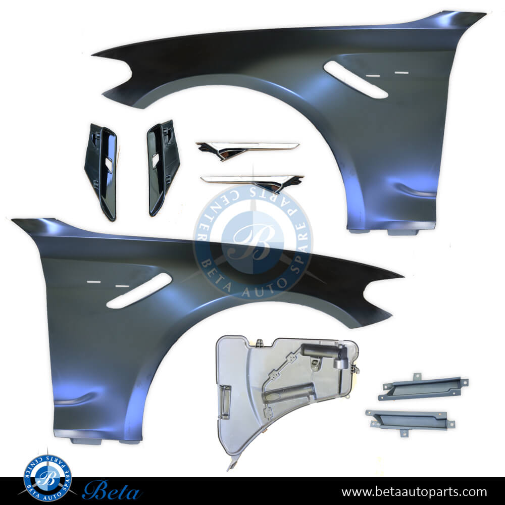Fender M Look with Vents Set for BMW 5 Series G30 2017-up models, Part Number 41007443687 / 41007443688