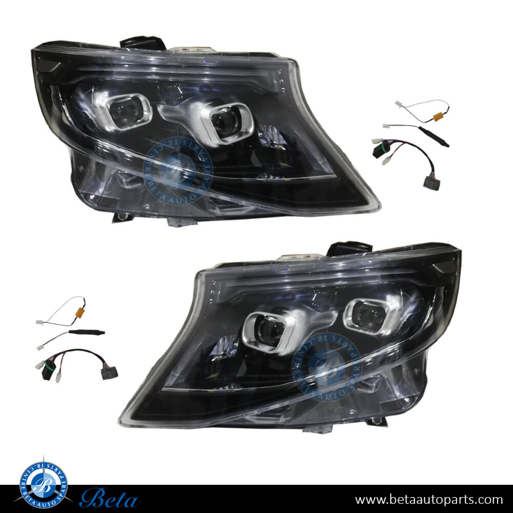 Headlamp Upgrade From Normal to 2024 LED Look for Mercedes Vito 2015-2023 models, Part Number 4478200061 / 4478200161