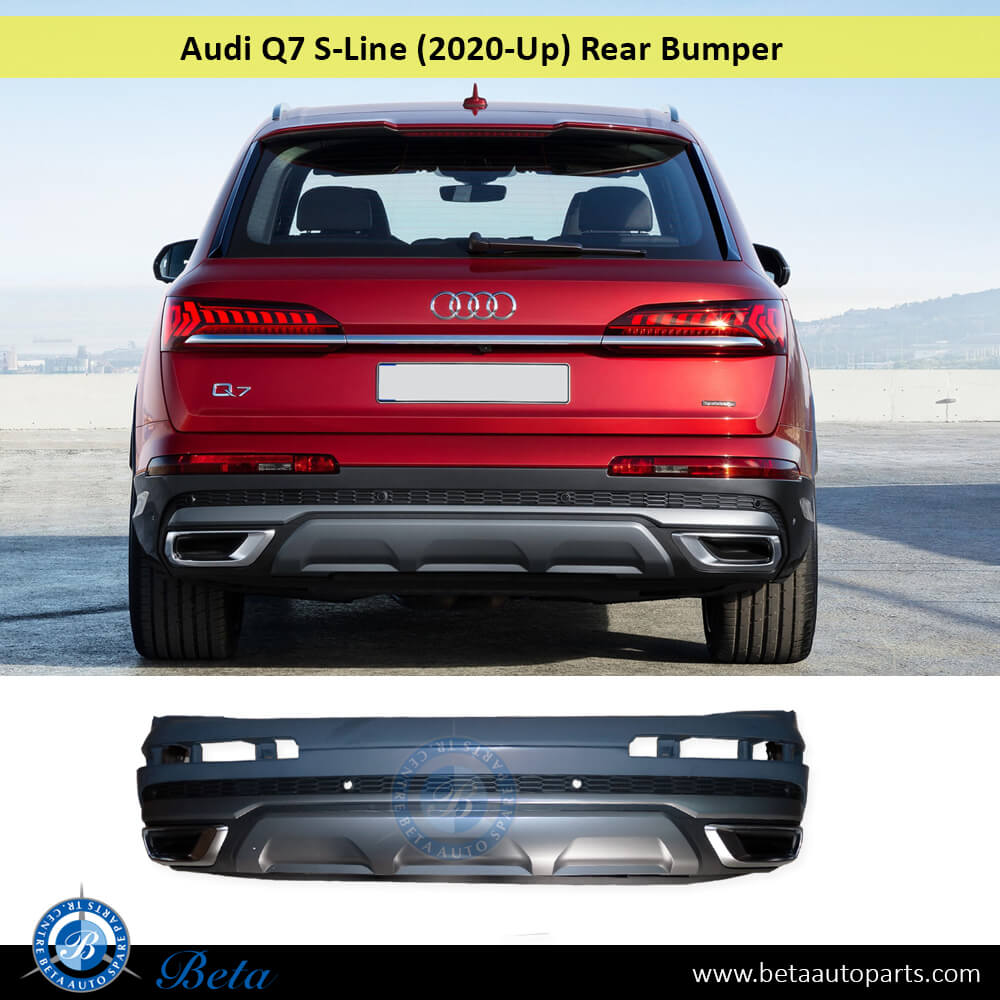 Audi Q7 S-Line (2020-Up), Rear Bumper with PDC with Park Assist, China, 4M0807511