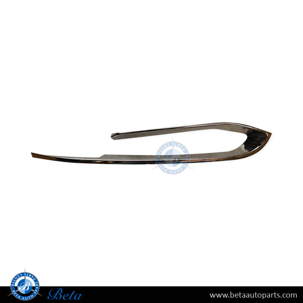 Left Side Fog Lamp Cover Chrome Moulding Luxury for BMW 5 Series F10 LCI 2014-2016 models, Part Number 51117331769