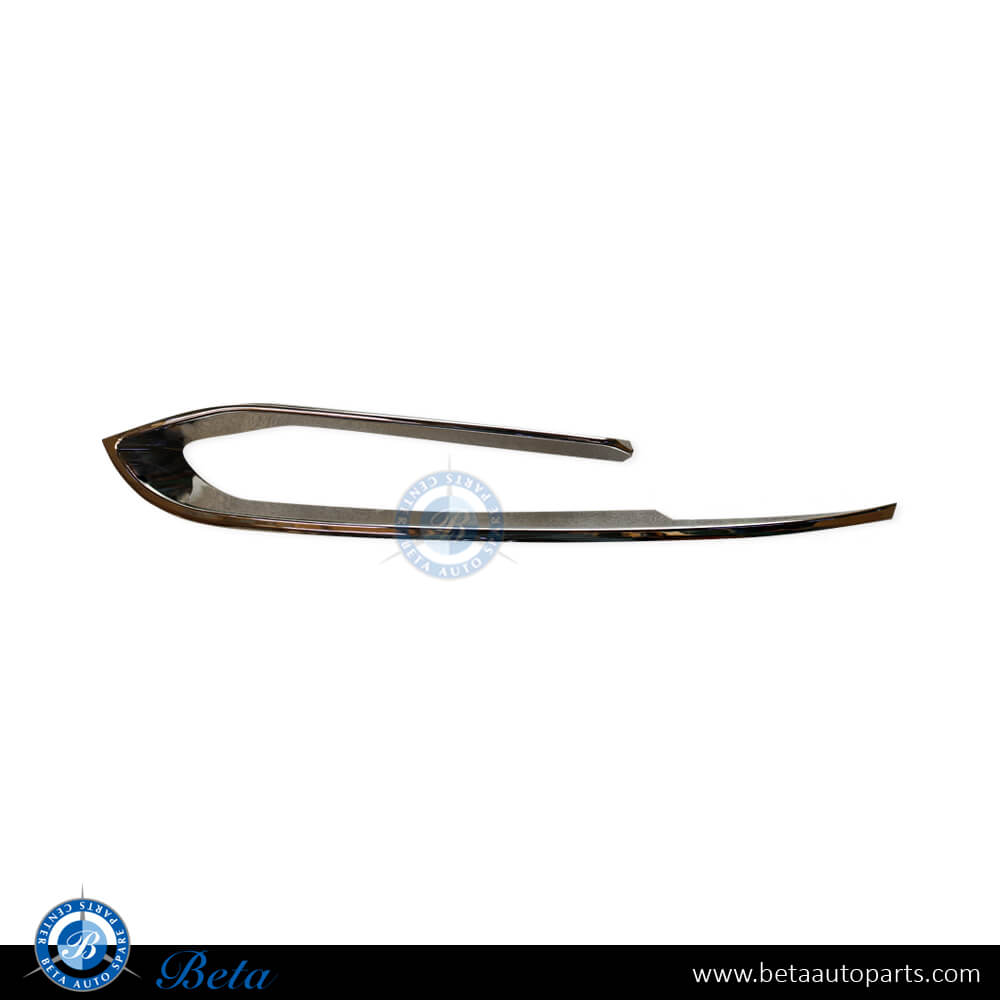 Right Side Fog Lamp Cover Chrome Moulding Luxury for BMW 5 Series F10 LCI 2014-2016 models, Part Number 51117331770