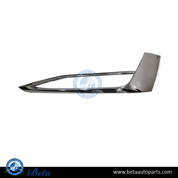 Right Side Luxury fog lamp cover chrome moulding for BMW 5 Series G30 2017-2020 models, Part Number 51117385284