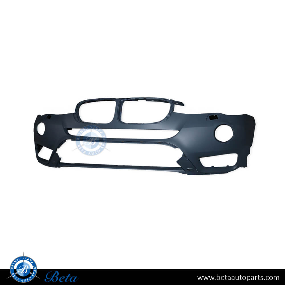Front Bumper with PDC and LED Fog Lamp Cover for BMW X3 F25 LCI 2015-2017 models, Part Number 51117389899