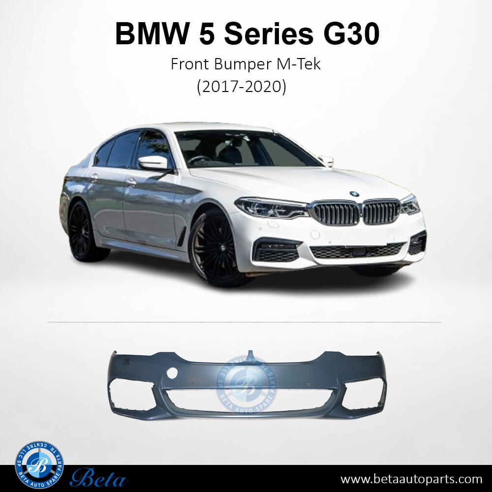 Front Bumper M-Tek with PDC with Washer for BMW 5 Series 2017-2020 models, Part Number 51118069075