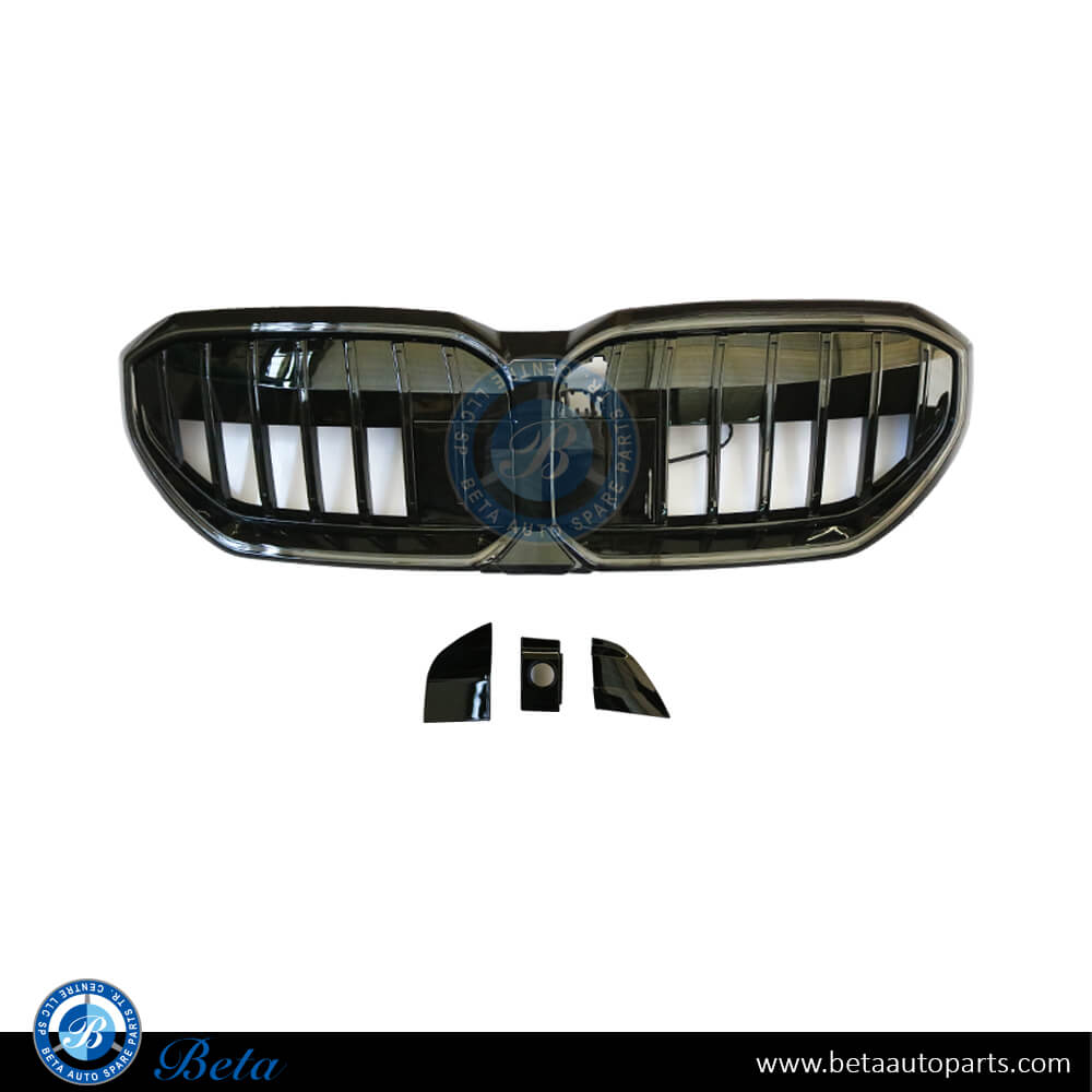 Radiator Grille with LED Gloss Black for BMW 5 Series 2024-Up models, Part Number 51118084674