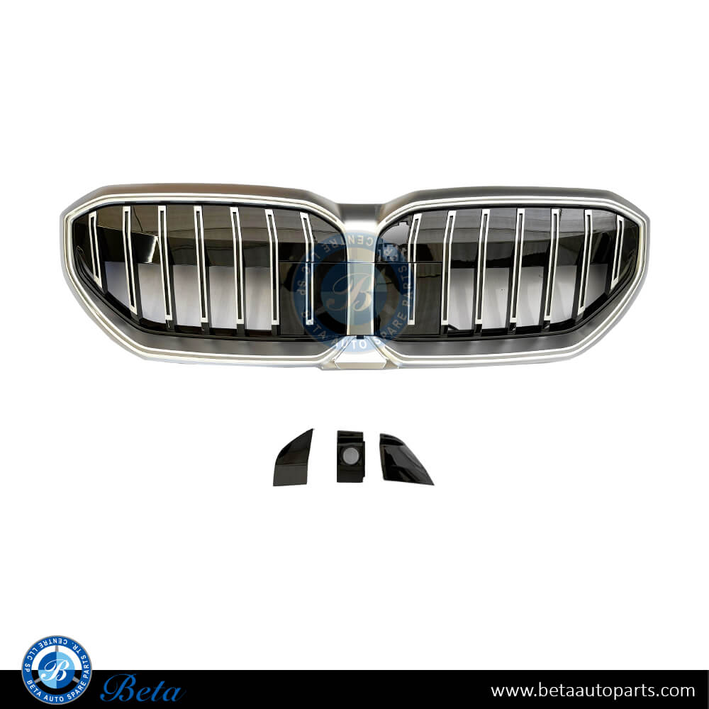 Radiator Grille with LED Chrome for BMW 5 Series 2024-Up models, Part Number 51118084683