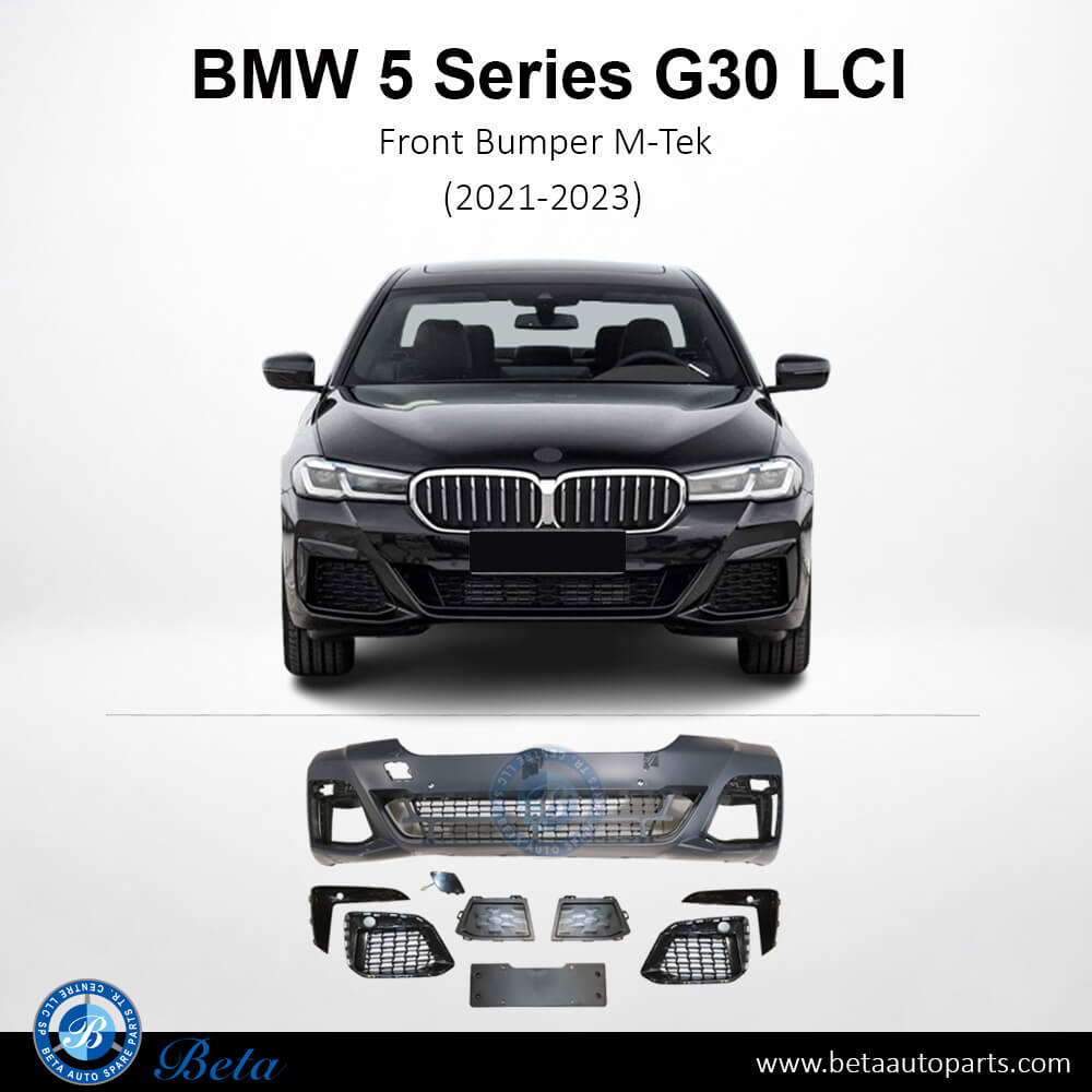 Front Bumper M-Tek with PDC / Park Assist without ACC for BMW 5 Series 2021-2023 models, Part Number 51119852205