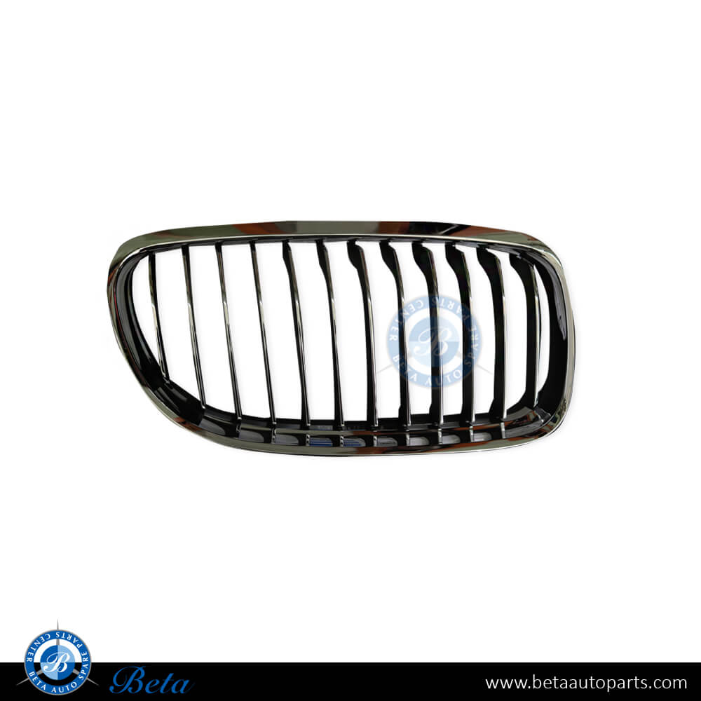Left Side Radiator Grille - Black and Chrome for BMW 3 Series E90 LCI 2009-2011 models, Part Number 51137201969
