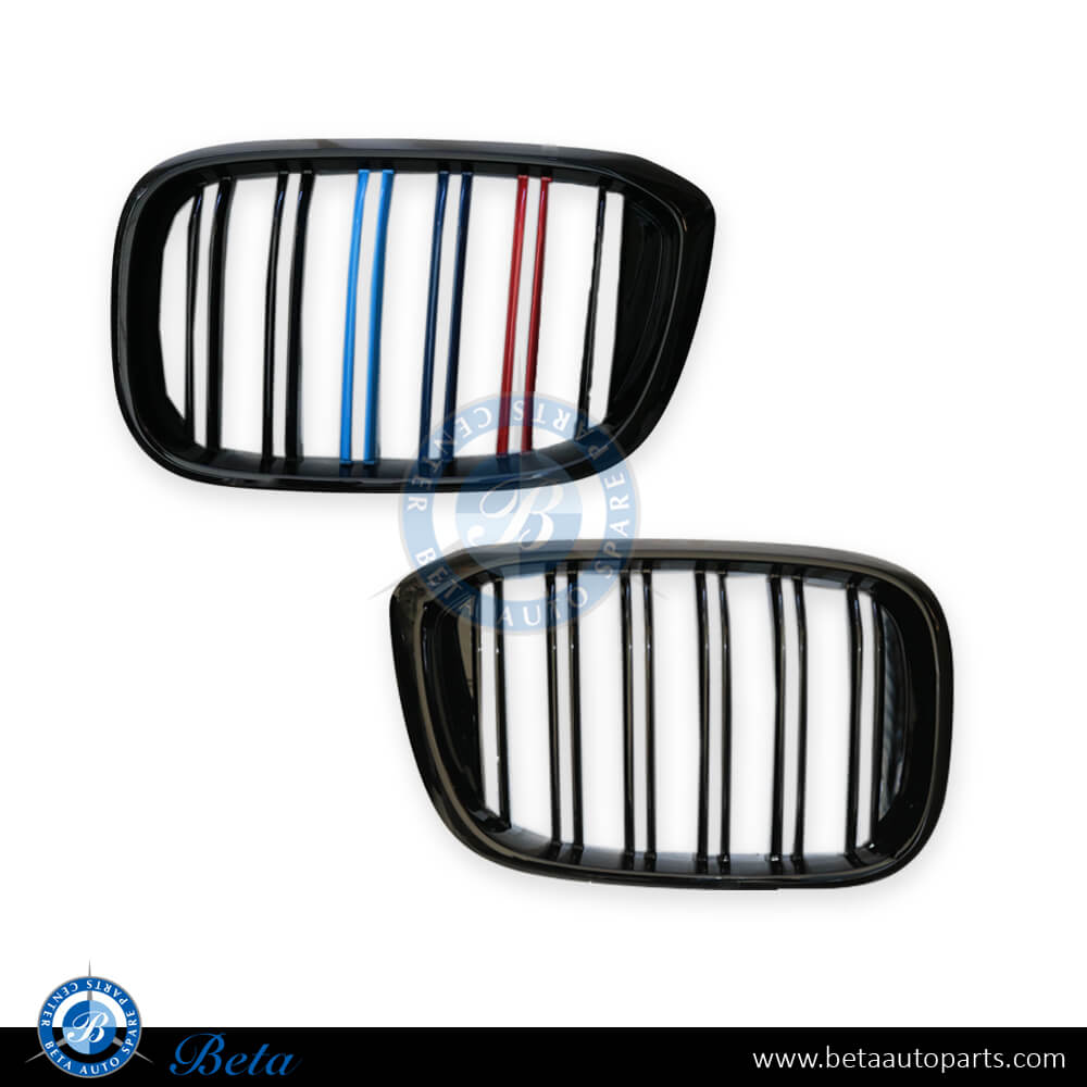 Grille 3 Color Look 2 Lines Gloss Black color for BMW X3/X4 G01 / G02 2018-Up models, Part Number 51138469959 / 51138469960