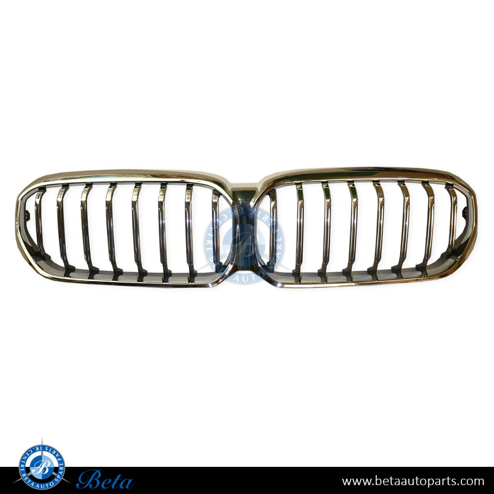 Grille without Camera hole Luxury for BMW 5 Series G30 LCI 2021-Up models, Part Number 51139464218