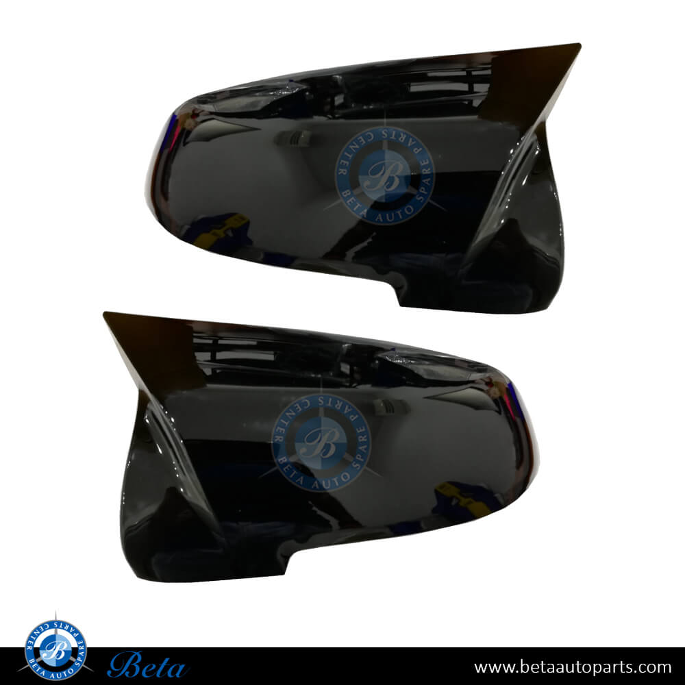 Mirror Covers M5 Look Black Color for BMW 5 Series F10 LCI 2014-2016 models, Part Number 51167308683 / 51167308684