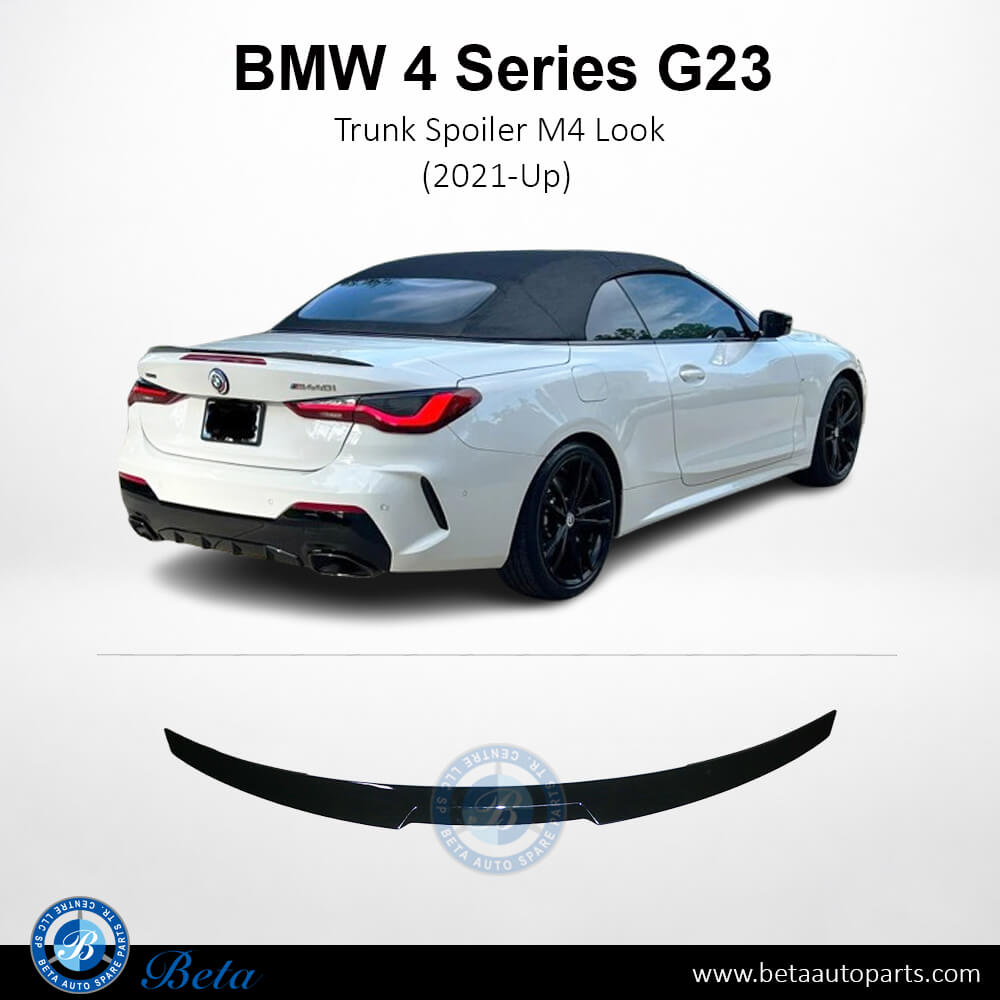 Trunk Spoiler M4 Look (Black) for BMW 4 Series 2021-Up models, Part Number 51625A09D51