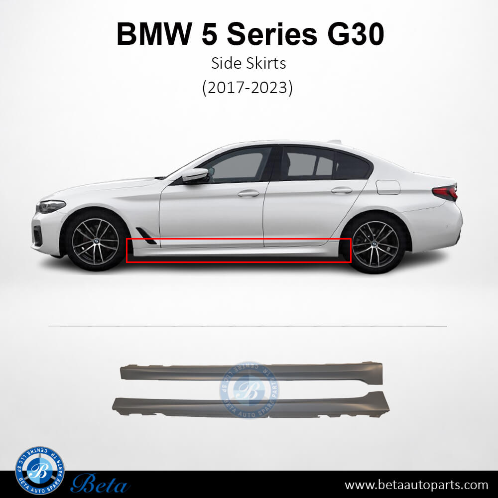 Side Skirts M-Tek for BMW 5 Series 2017-2023 models, Part Number 51778073133 / 51778073134