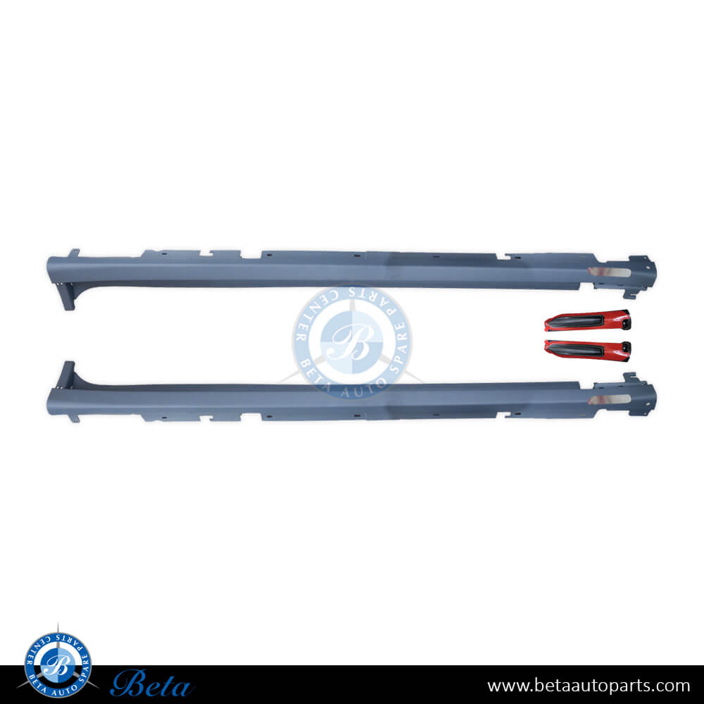 Side Skirts M-Tek with Ambient Lighting for BMW X3/X4 G01/G02 2018-up models, Part Number 51778091995 / 51778091996