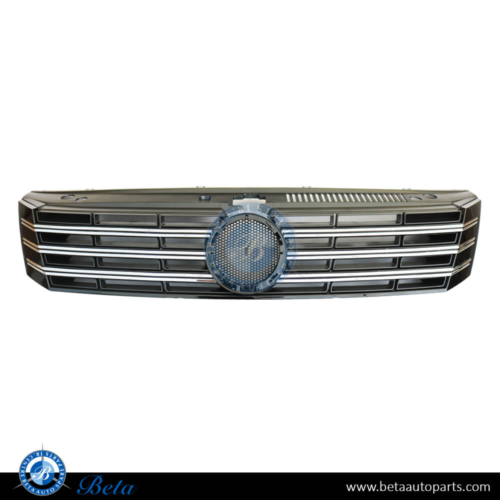 Grille USA Type Black and Chrome color for Volkswagen Passat 2011-2014 models, Part Number 561853651A