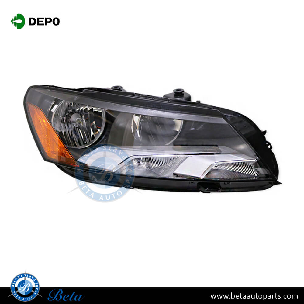 Right Side Headlamp Normal USA type for Volkswagen Passat 2011-2014 models, Part Number 561941006A / 561941006D