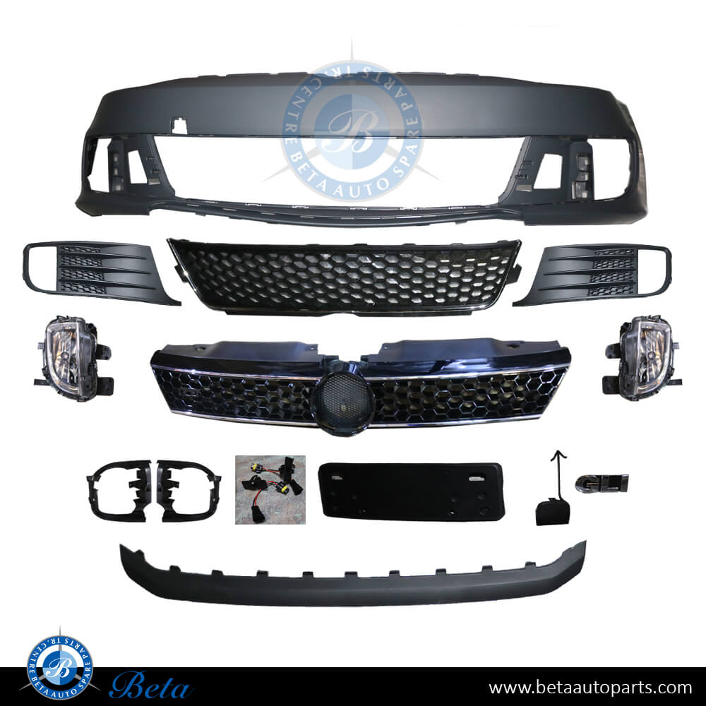 Front Bumper assembly for Volkswagen Jetta GLI 2012-2014 models, Part Number 5C6807217E