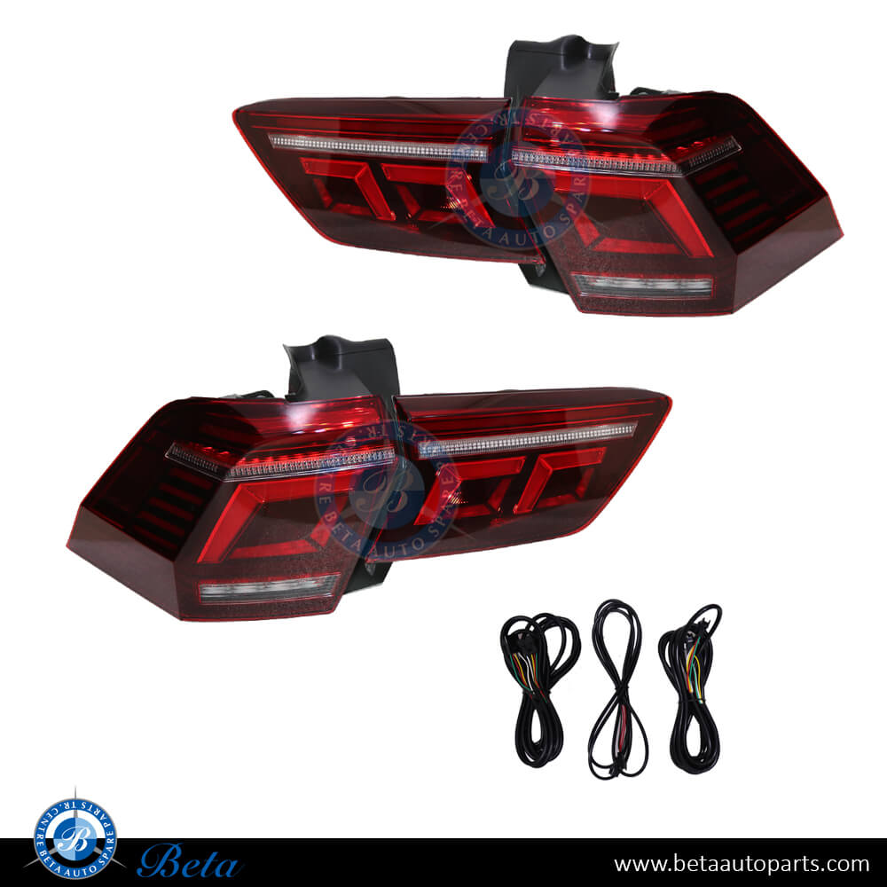 Tail Lamps Upgrade to 2021 R-Line Look for Volkswagen Tiguan 2017-2020 models, Part Number 5NA945095C / 5NA945096C