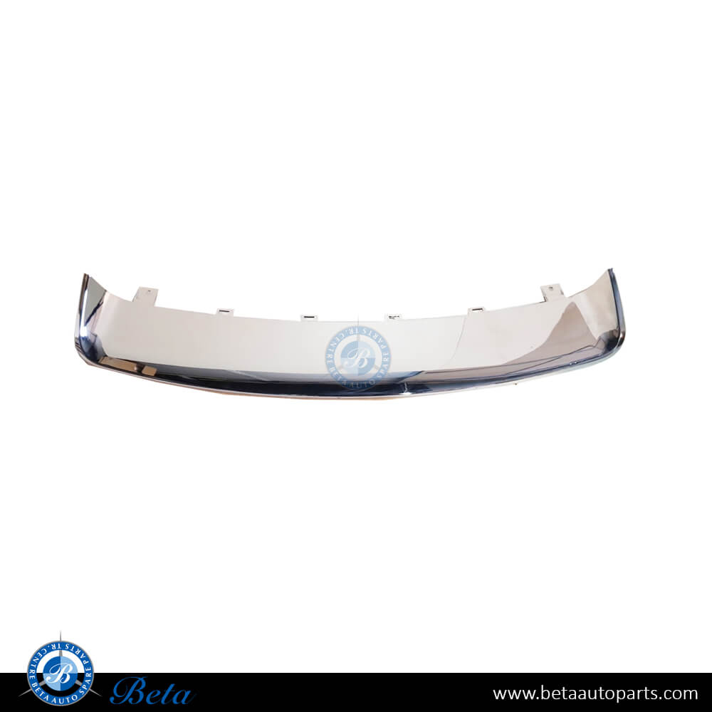 Rear Diffuser Moulding Chrome color for Tesla Model S 2012-2016 models, Part Number 6007724-00-E
