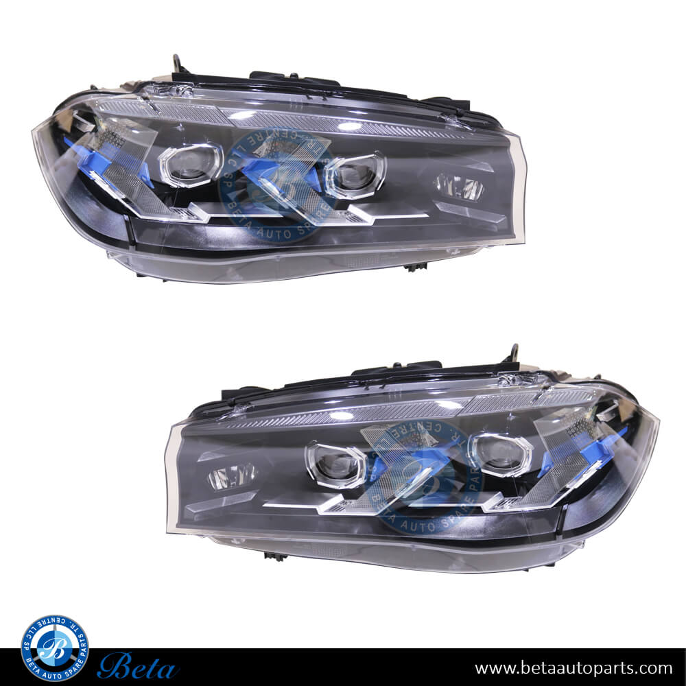 Headlamps Upgrade To G05 LCI Laser Look for BMW X5/X6 2014-2019 models, Part Number 63117442647 / 63117442648