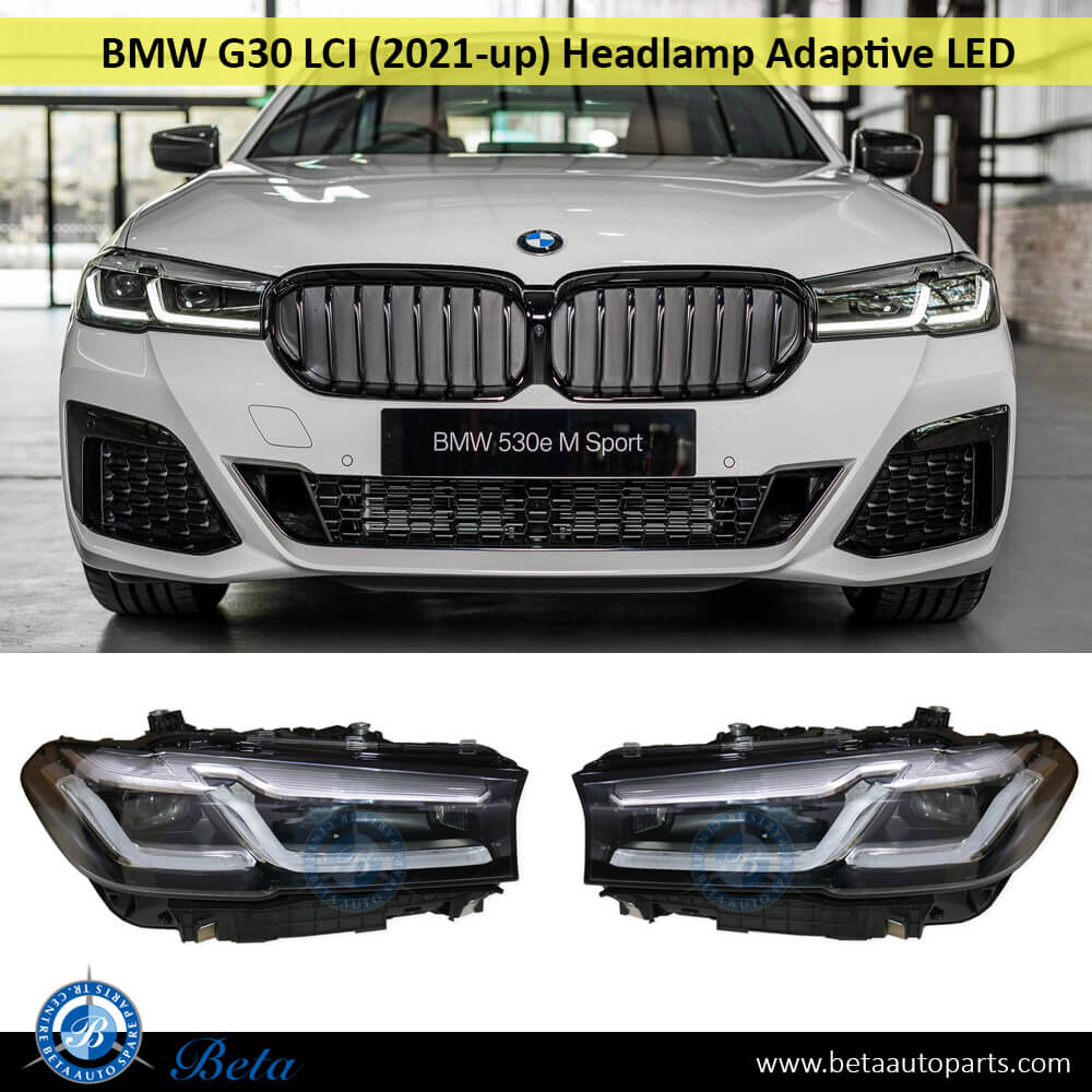 BMW 5 Series G30 LCI (2021-2023), Headlamp Adaptive LED (Left), China, 63119479261