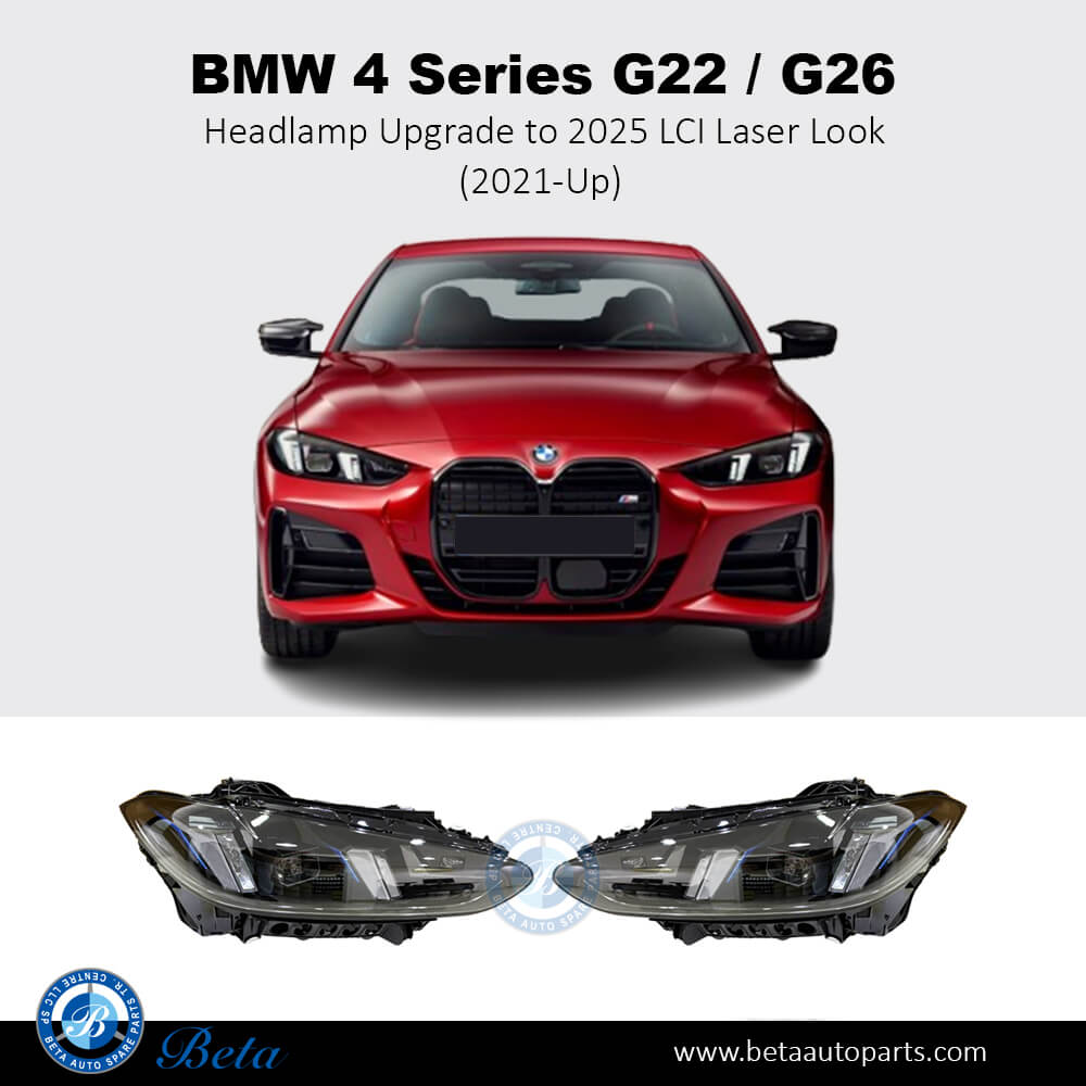 BMW 4 Series G22 / G26 (2021-Up), Headlamp Upgrade to 2025 LCI Laser Look, China, 63119851035 / 63119851036
