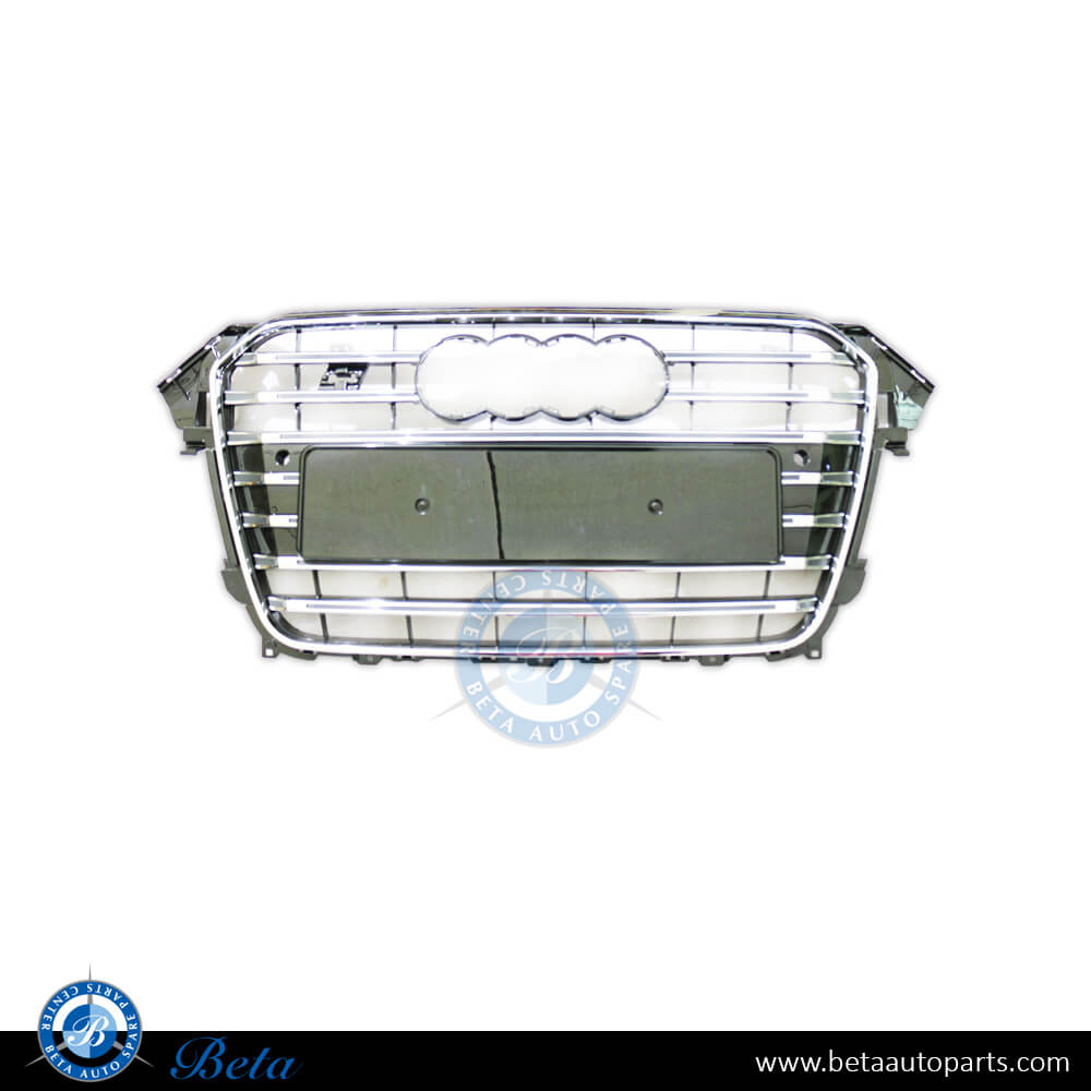 Grille with PDC Black and Chrome color for Audi A4 S-LINE 2012-2015 models, Part Number 8K0853651