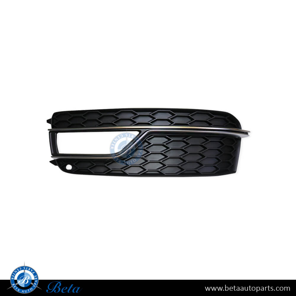 Left Side Fog Lamp Cover Silver Color for Audi A5 S-Line 2012-2016 models, Part Number 8T0807681M