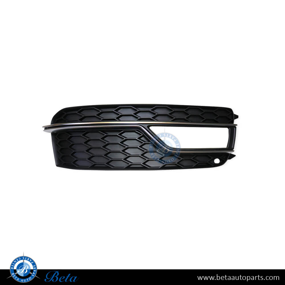 Right Side Fog Lamp Cover Silver Color for Audi A5 S-Line 2012-2016 models, Part Number 8T0807682M