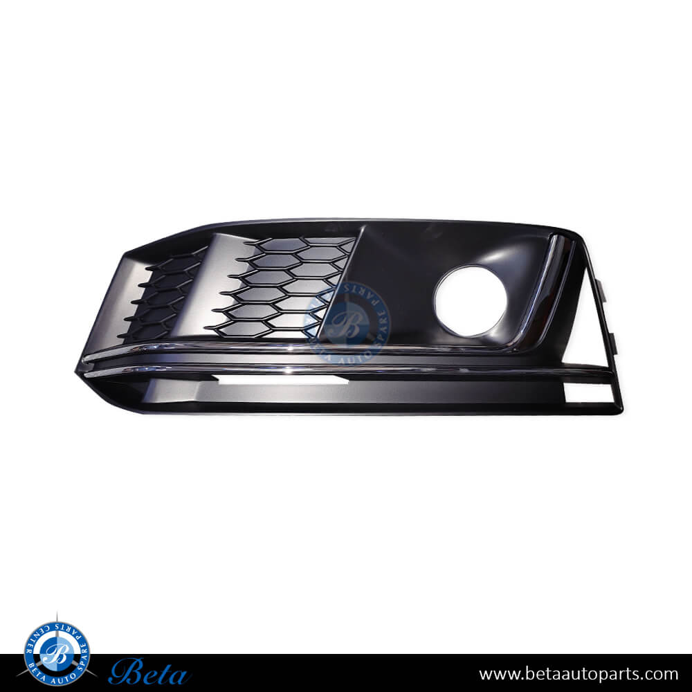 Left Side Fog Lamp Cover with Hole for Audi A4 S-Line 2016-2019 models, Part Number 8W0807681G