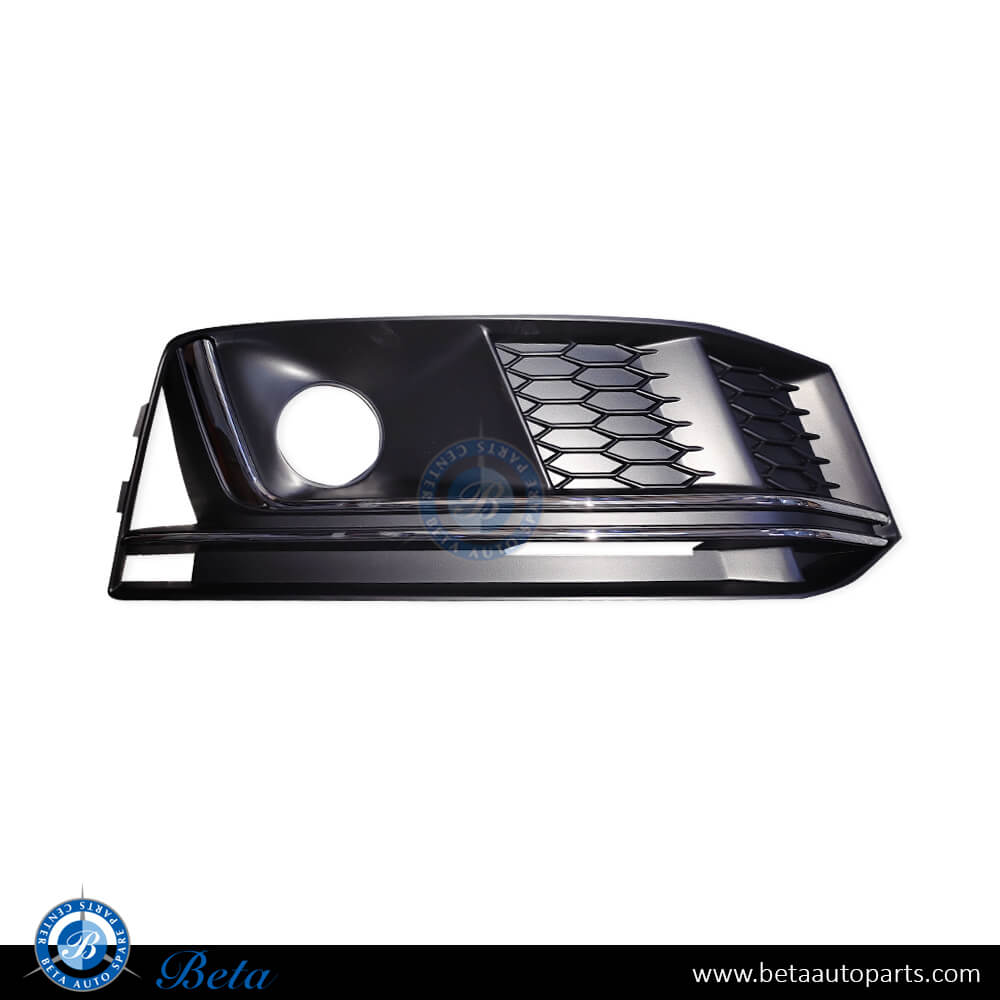 Right Side Fog Lamp Cover with Hole for Audi A4 S-Line 2016-2019 models, Part Number 8W0807682G