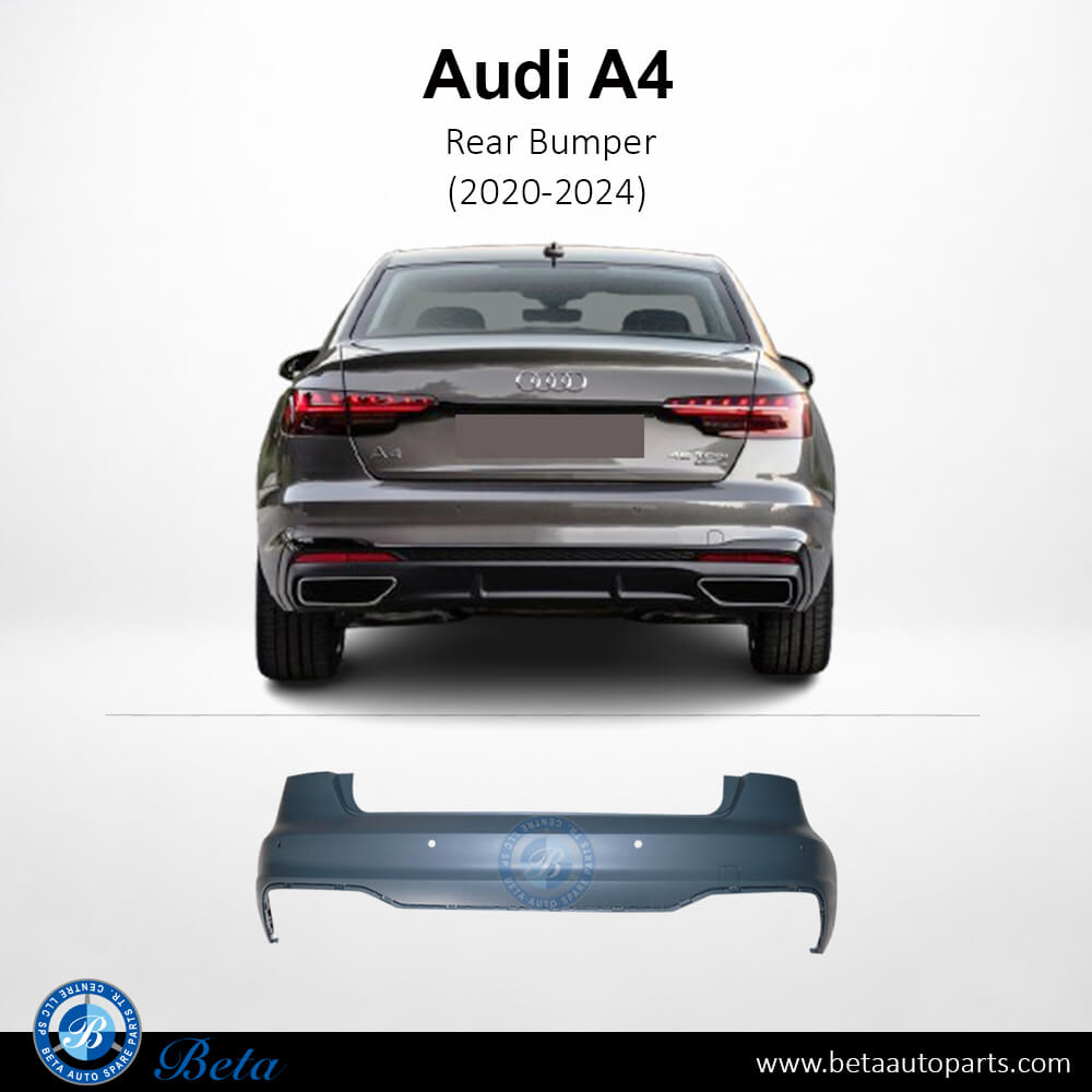 Rear Bumper with PDC for Audi A4 2020-Up models, Part Number 8W5807067G
