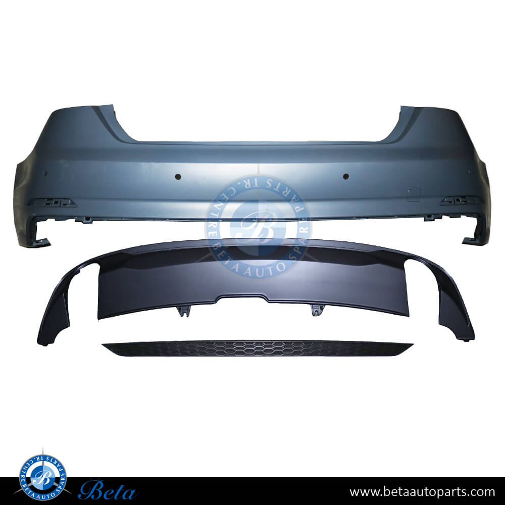 Rear Bumper for Audi A5 S-Line 2017-Up models, Part Number 8W6807067AA