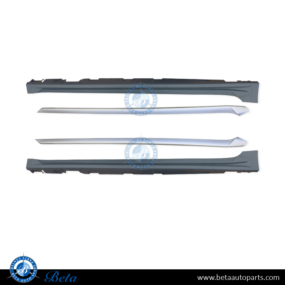 Side Skirts RS5 Look 4DR for Audi A5 2017-2019 models, Part Number 8W6853855B / 8W6853856B