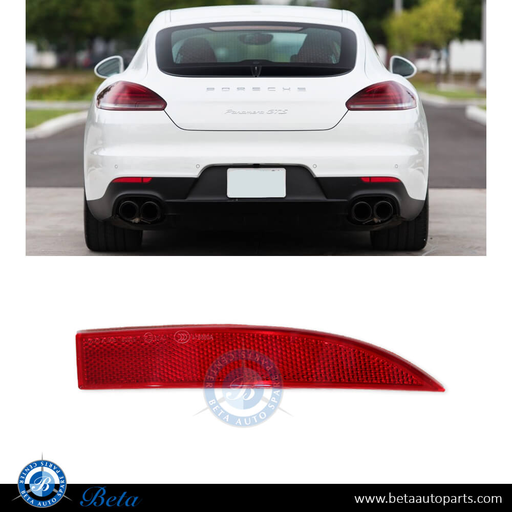 Right Side Rear Bumper Reflector Big for Porsche Panamera 2014-2016 models, Part Number 97063148801