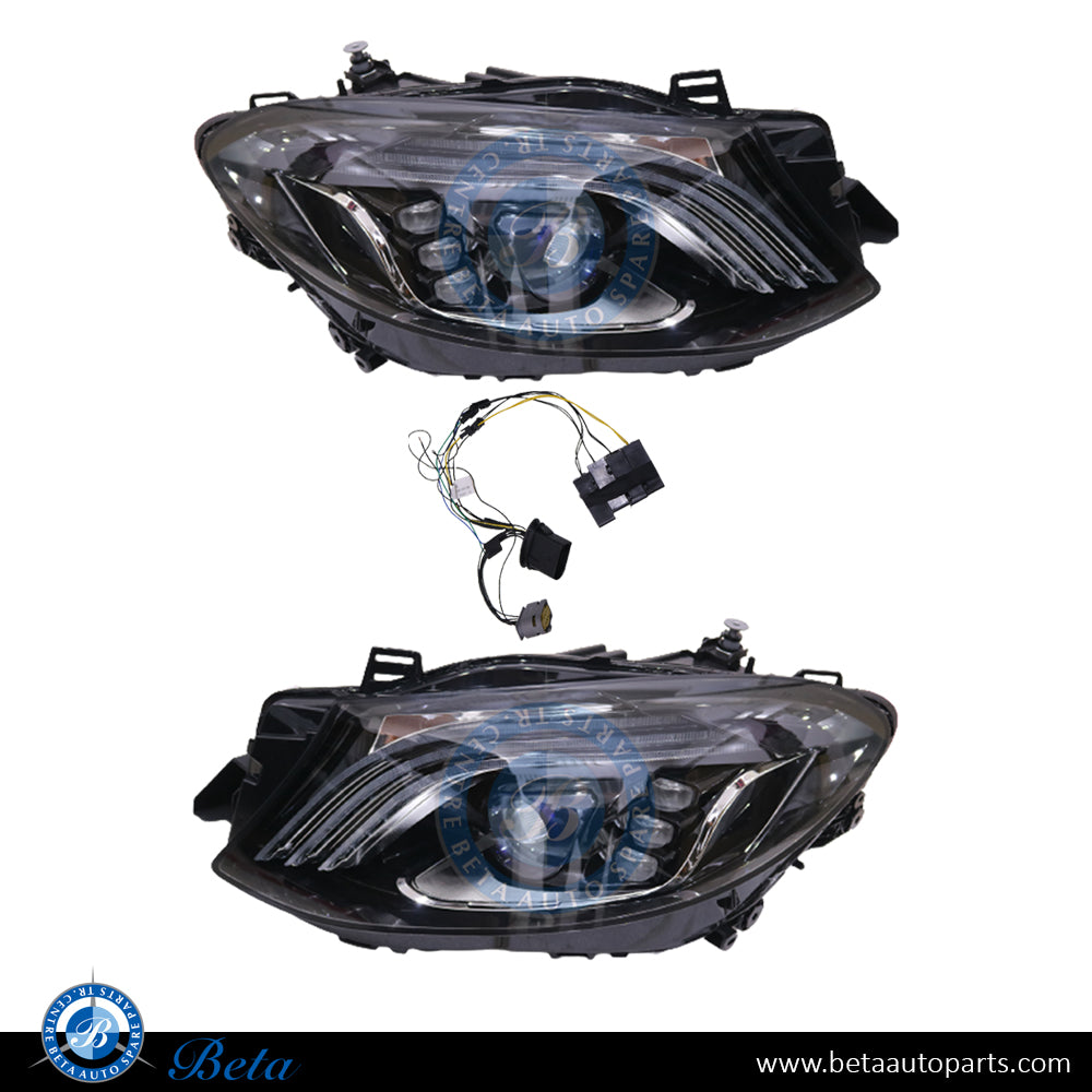 Headlamp Upgrade from Normal to W222 Look for Mercedes ML-Class W166 2012-2014 models, Part Number 1668204659 / 1668204759