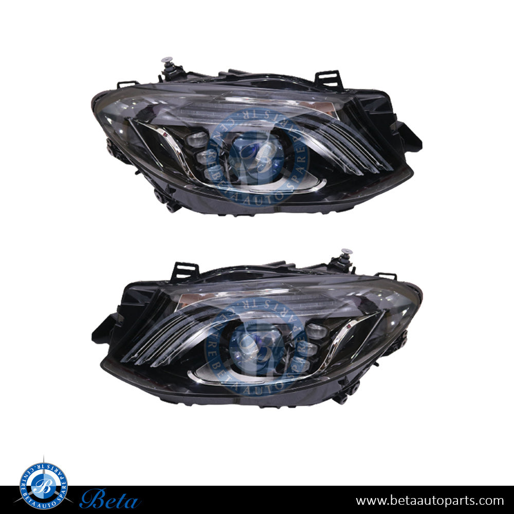 Headlamp Upgrade from Xenon to W222 Look for Mercedes ML-Class W166 2012-2014 models, Part Number 1668205459 / 1668205559