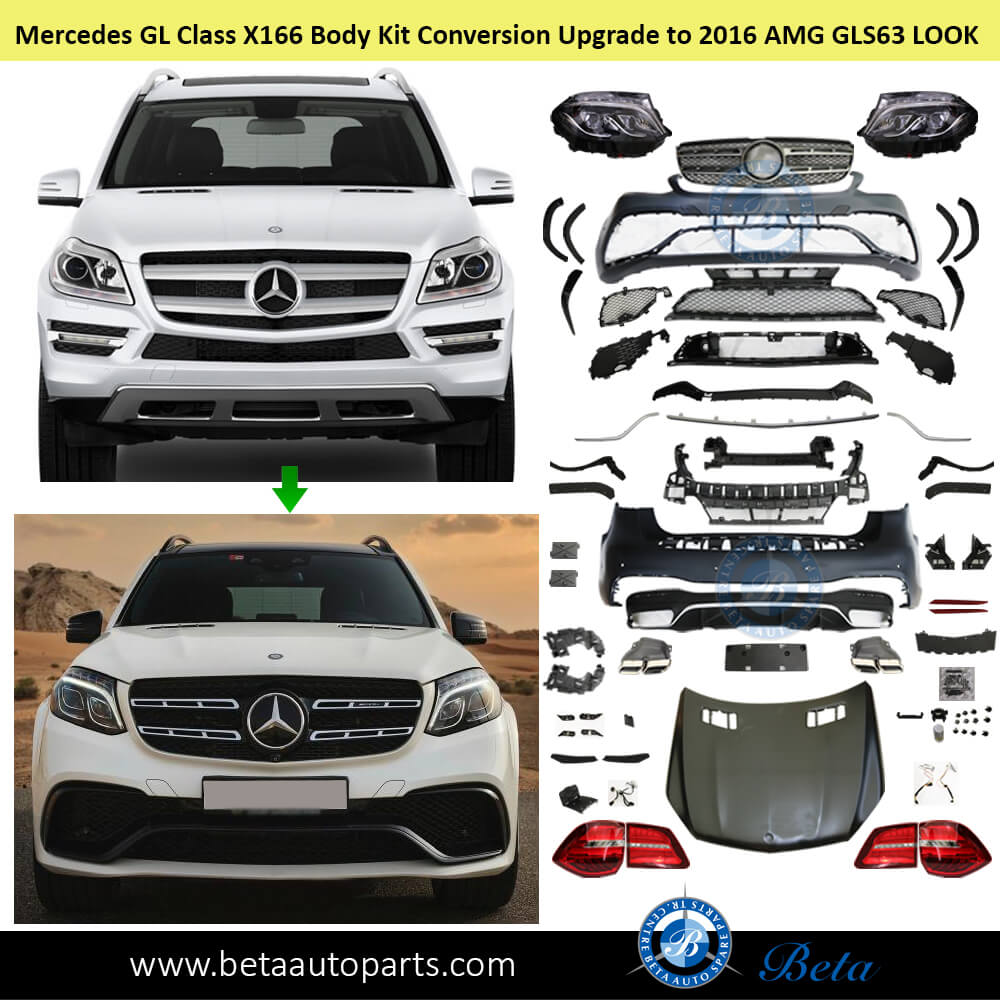 Conversion Kit Mb Mercedes GL-Class X166 (2013-2015), Body Kit Conversion Upgrade to 201 ...