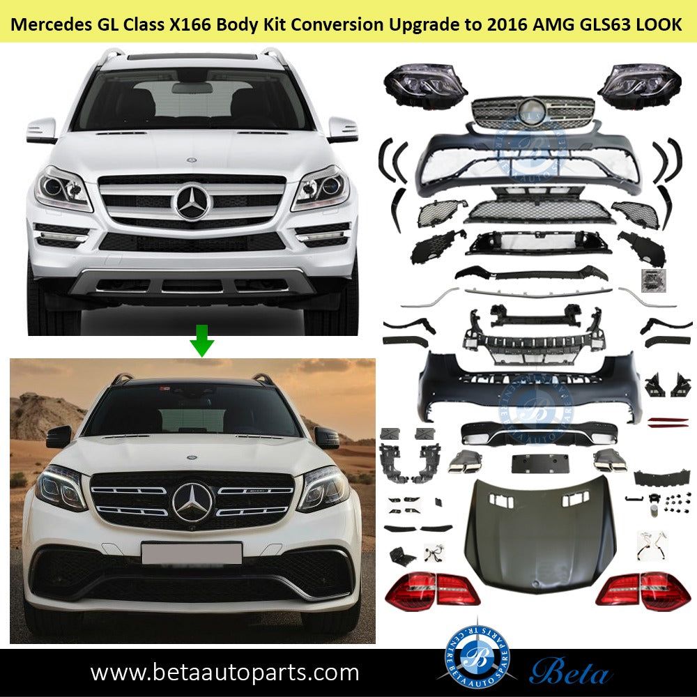 Conversion Kit Upgrade to 2016 AMG GLS63 Look for Mercedes GL-Class X166 2013-2015 models