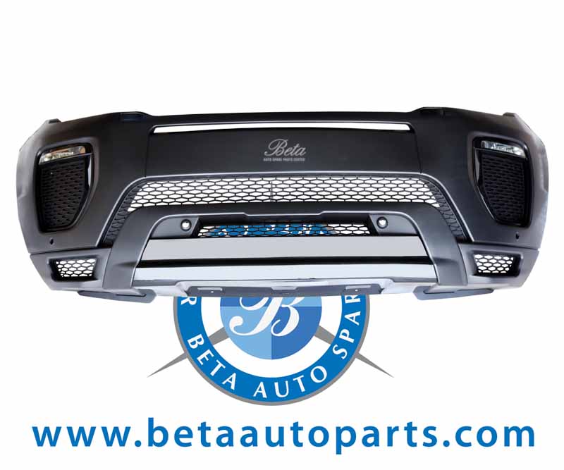 Front Bumper with Washer with Fog Lamp for Range Rover Evoque Dynamic 2017-2018 models, Part Number LR079538