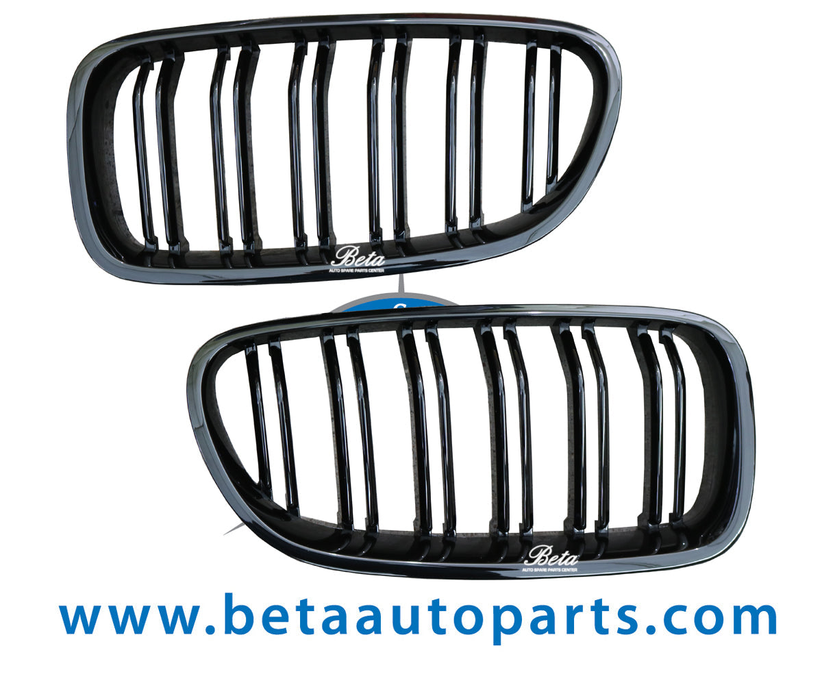 Radiator Grille M5 Look -Gloss Black for BMW 5 Series F10 2010-2016 models, Part Number 51138057223 / 51138057224