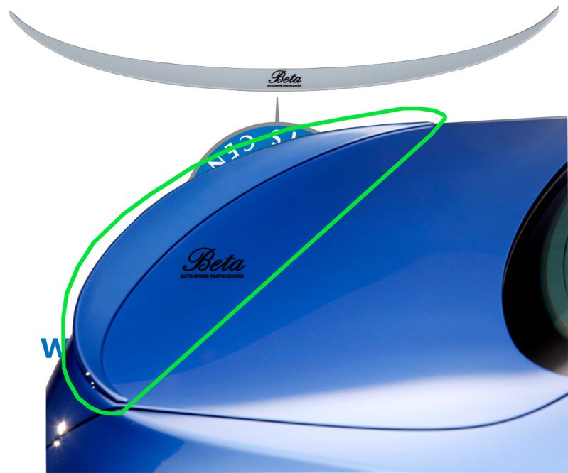 Trunk Spoiler M Look for BMW 5 Series F10 2010-2016 models, Part Number 51628049268