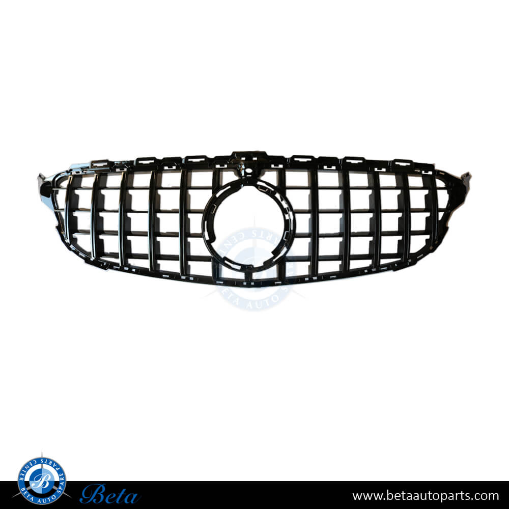 Grille GT Style with Camera Hole Black Color for Mercedes C-Class W205 2019-up models