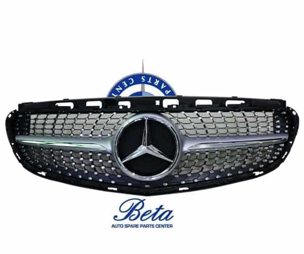 Radiator Grille Diamond Look -Silver for Mercedes E-Class W212 2014-2016 models, Part Number 2128881A60