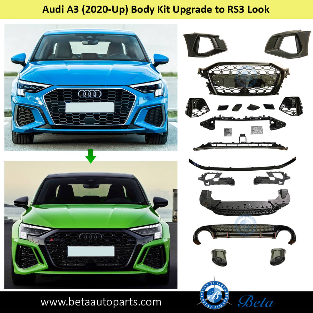 Audi A3 Sedan (2020-Up), Body Kit Upgrade to RS3 Look, China