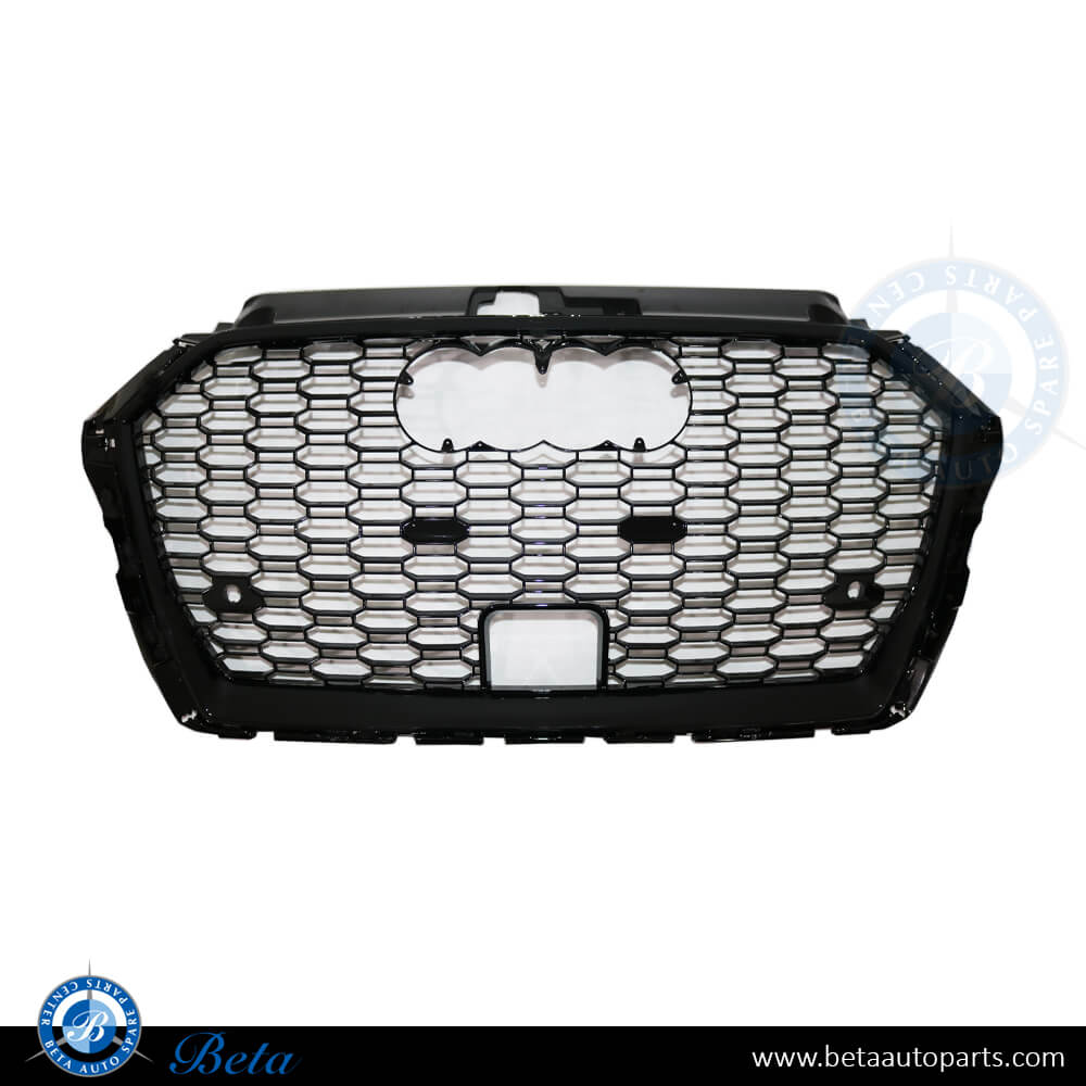 RS3 Look Grille with ACC for Audi A3 2017-up models, Part Number 8V5853651