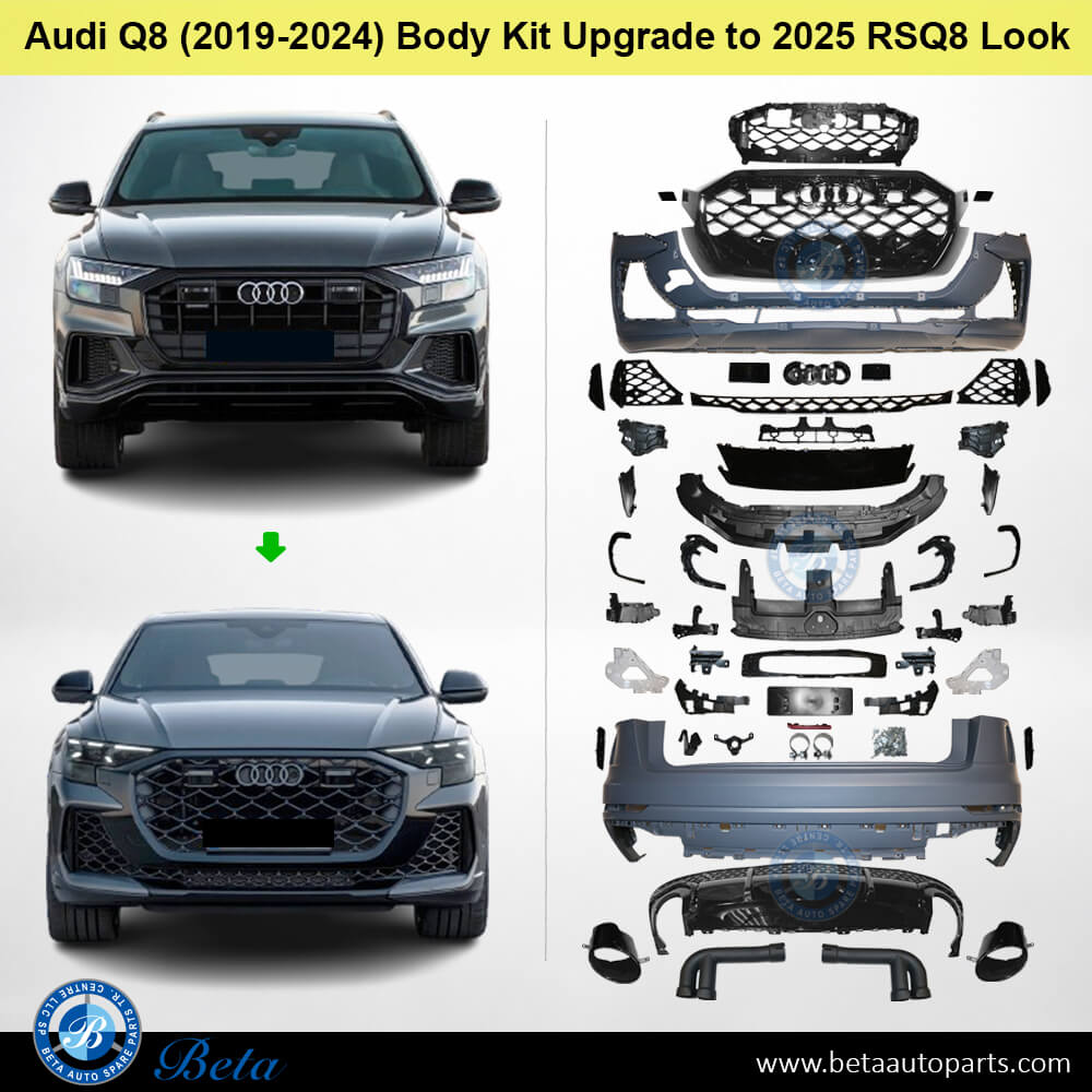 Body Kit Upgrade to 2025 RSQ8 Look for Audi Q8 2019-2024 models