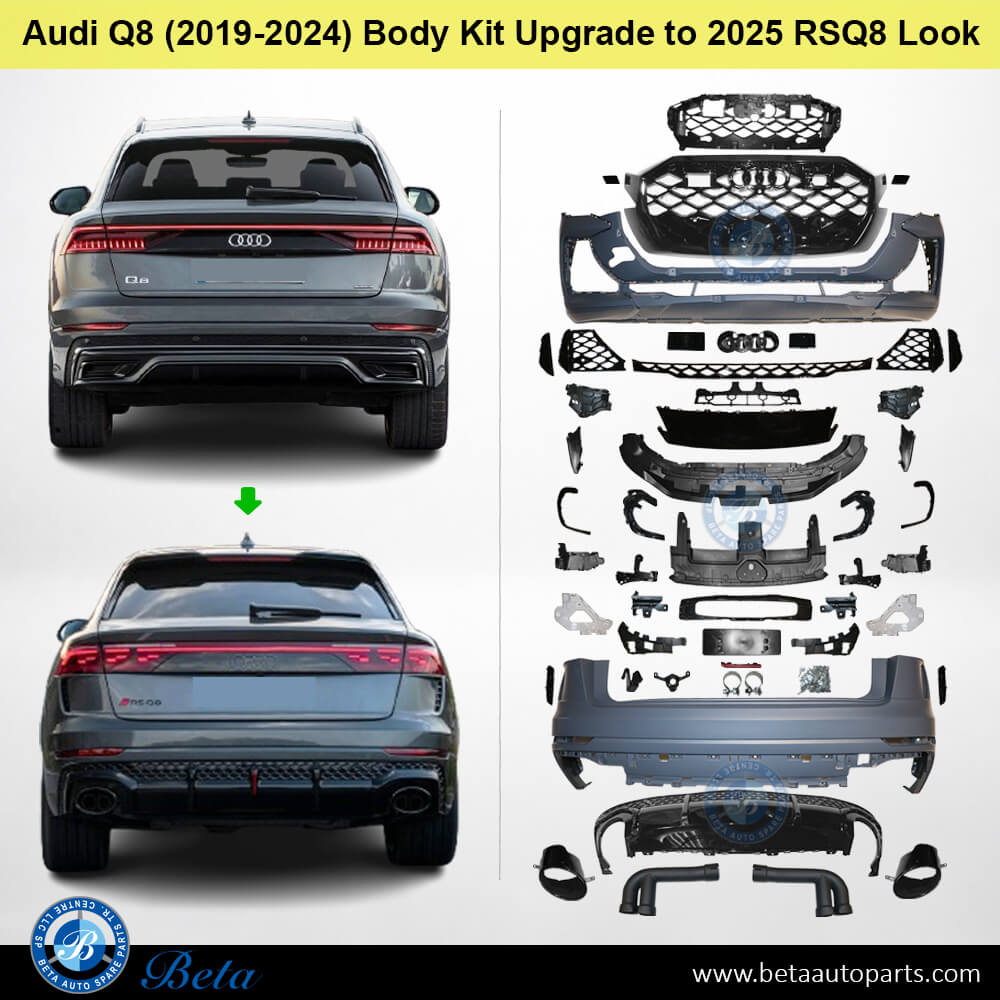 Body Kit Upgrade to 2025 RSQ8 Look for Audi Q8 2019-2024 models