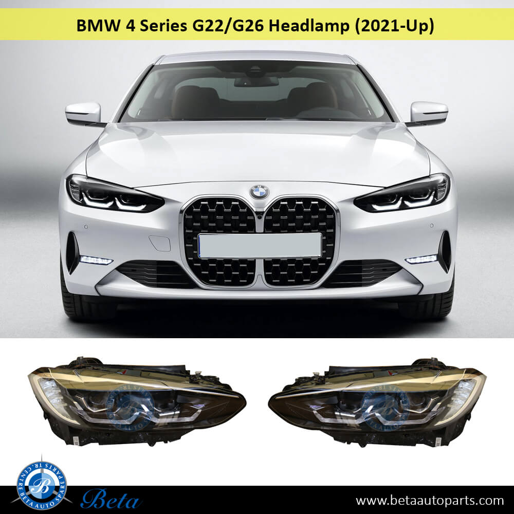 BMW 4 Series G22 / G26 (2021-Up), Headlamp LED (Right), China, 63119851036